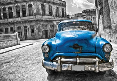 Fotobehang Vintage Car | XL - 208cm x 146cm | 130g/m2 Vlies