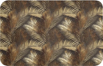 Badmat 80x50 cm - Antislip - Tropisch - Bladeren - Goud - Badmatten voor badkamer - Badkamermat - Douchemat - Badkamer mat