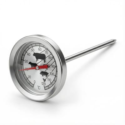 Dailygoods- Braadthermometer Roestvrij Staal - Vleesthermometer - Oventhermometer - Nauwkeurig - Eenvoudig - Hygiënisch