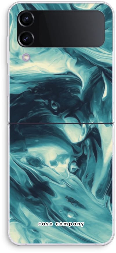 Case Company® - Hoesje geschikt voor Samsung Galaxy Z Flip4 hoesje - Dreaming About Whales - Soft Cover Telefoonhoesje - Bescherming aan alle Kanten en Schermrand