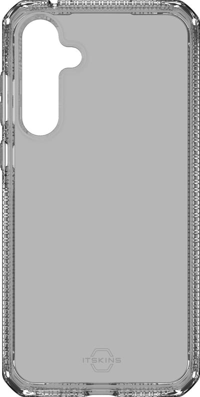ITSkins Hoesje geschikt voor Samsung Galaxy A35 Telefoonhoesje Hardcase | ITSkins Level 2 SpectrumClear-R Backcover Shockproof | Schokbestendig Galaxy A35 Telefoonhoesje | Anti Shock Proof - Smoke | Zwart