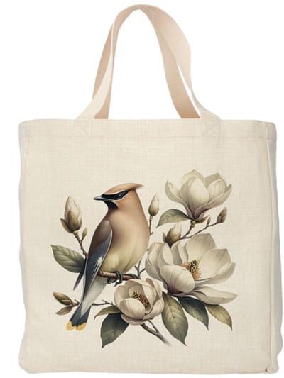 Shopper - Totebag - Boodschappentas | Pestvogel - Magnolia | Duurzaam - Linnenlook - 48x38cm