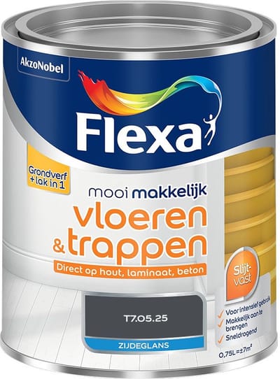 Flexa - Mooi Makkelijk Vloeren & Trappen Zijdeglans - T7.05.25 - Mengverf - 750 Ml