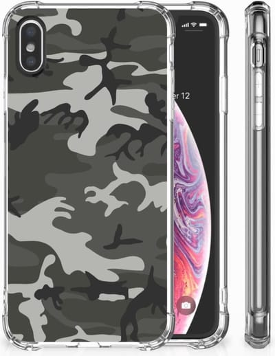 Apple iPhone X | Xs Doorzichtige Silicone Hoesje Army Light