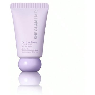 On The Glow 1-Minute Airy Hair Sorbet - 70g, vochtinbrengende leave-in haarconditioner, leave-in crème, hittebescherming, spoelvrij en vlekvrij, lichtgewicht en niet-vettig, gewichtloze sorbettextuur, dubbele krachtformule, bescherming en reparatie voor licht beschadigd, pluisgevoelig haar Geschenk Roze Make-up Strand Festivals Haarverzorging Vakantie Zomer Haaraccessoires Terug naar school Reis