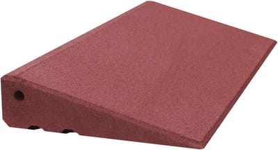 Drempelhelling Rubber - Oprijplaat Trottoir - Mobiliteit Verbeteren - Hoge Slijtvastheid - 500 x 280 x 75 mm - Roodbruin