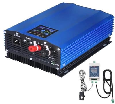 Netgekoppelde Omvormer 1000W met Stroombegrenzer en LCD-Display - Ideaal voor 24V en 36V Zonnepanelen