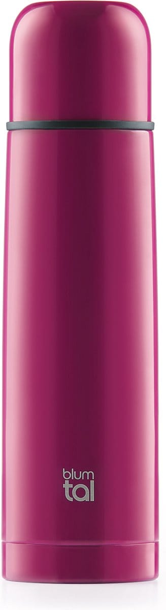 Blumtal Thermosfles - Lekvrije thermosfles met drinkbeker voor onderweg - Isolerende Thermoskan - Roestvrij staal - 350 ML - Berry