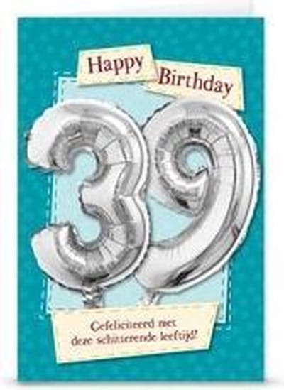 Miko - Kaart - Leeftijdballon - 39 Jaar