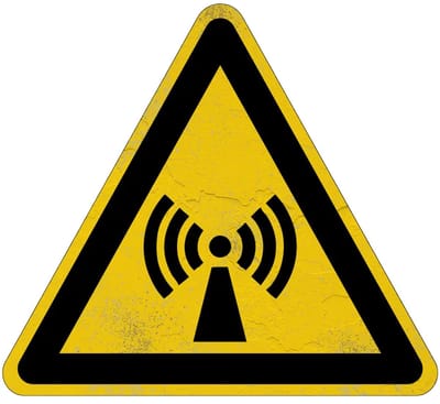 Niet ioniserende straling waarschuwingsbord - W005 | Sign Again materiaal | 15 cm