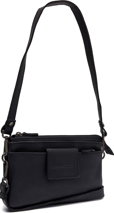 The Chesterfield Brand Leren Schoudertas Schoudertas Thompson Shoulderbag Black Zwart