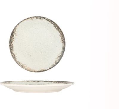 Kütahya Porselen Dessertbord - Rustiground - Porselein - 21 cm - set van 6