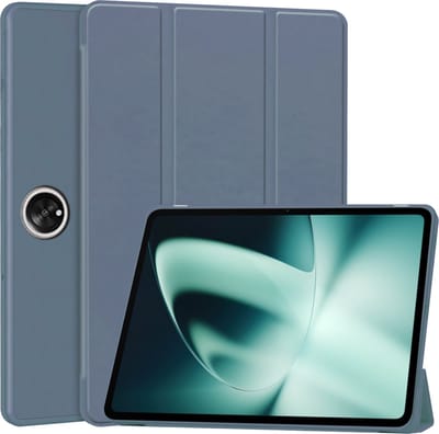 Hoesje geschikt voor OnePlus Pad / Oppo Pad 3 / Oppo Pad 2 - SmartDefend Book Case Cover Kunstleer Blauw
