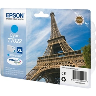 Epson T7022 inktcartridge cyaan hoge capaciteit (origineel)