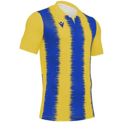 Macron Miram Shirt Korte Mouw Heren - Royal / Geel | Maat: M