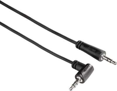 Hama audiokabel 3,5 jack 90° - 3,5 jack stereo 0,5m, 1 ster