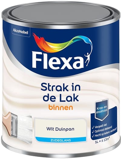Flexa - Strak In De Lak Binnenlak Zijdeglans - Wit Duinpan - Mengverf - 1 L