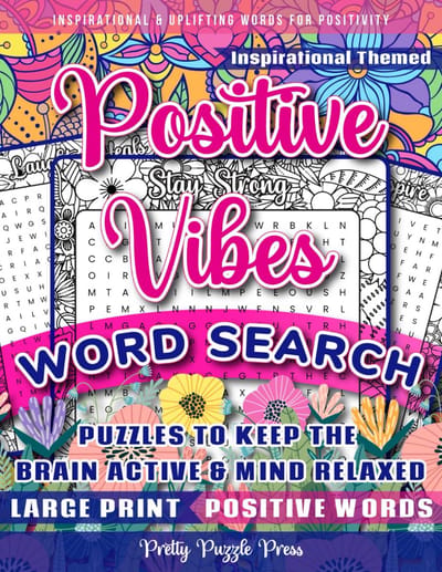 Inspirerende Woordzoeker voor Volwassenen, Tieners en Senioren - Puzzelboek met Grote Letters voor een Actieve Geest en Ontspannen Geest