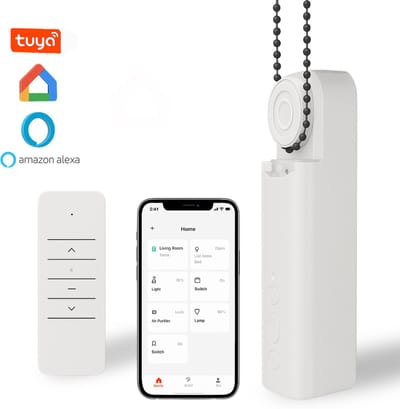 Yemtech® Rolgordijnmotor – Slimme elektrische Rolgordijn motor – Gordijn Motor - Rolgordijnmotor - Compatibel met Tuya, Alexa & Google Home – Eenvoudig te installeren – Universeel voor 2/4/6 mm ketting
