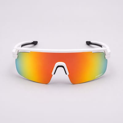 Acelera Intermediate Fietsbril - Gepolariseerde fietsbril met verwisselbare lens - Fiets zonnebril - Wielrenbril - Unisex - Wit