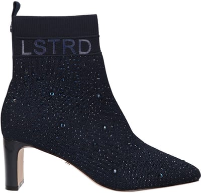 La Strada Enkellaars Donkerblauw Knitted - Damesschoenen - Maat - 42