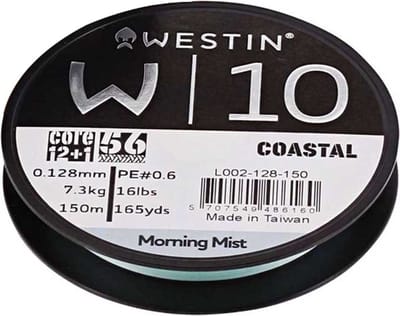 Westin W10 13 150 M Gevlochten Vislijn Transparant 0.100 mm