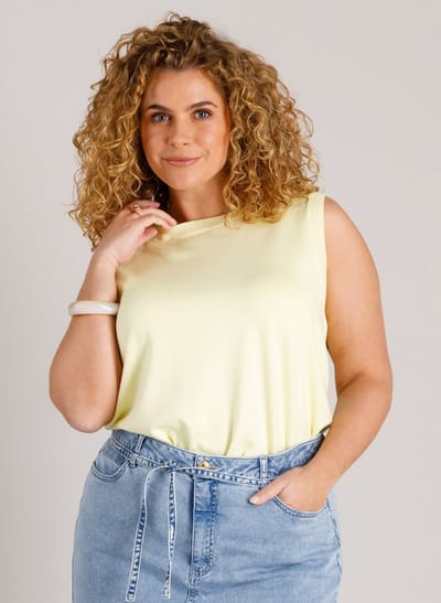 YEST CURVE Lilian Tops - Pastel Yellow - maat 2(50)