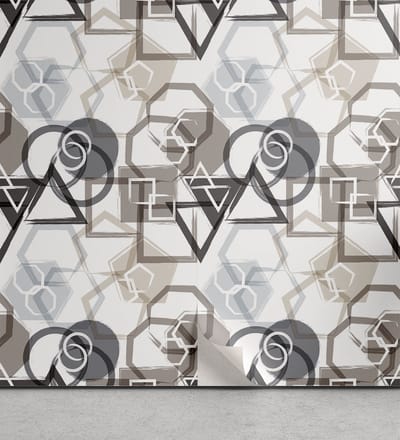 ABAKUHAUS Abstract aftrekbaar en zelfklevende behang voor thuis, zelfklevende woonkamerkeukenaccent, 33 cm x 90 cm, grijs zwarte cacao