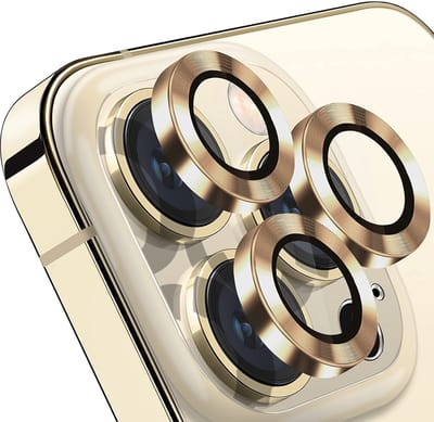 Casemania Camera Lens Glas Geschikt voor Apple iPhone 13 Pro - Gehard Glas Camera Protector - Goud