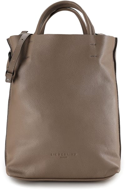 LIEBESKIND BERLIN Leren schoudertas Hera Tote Bag Neutral Grey Taupe