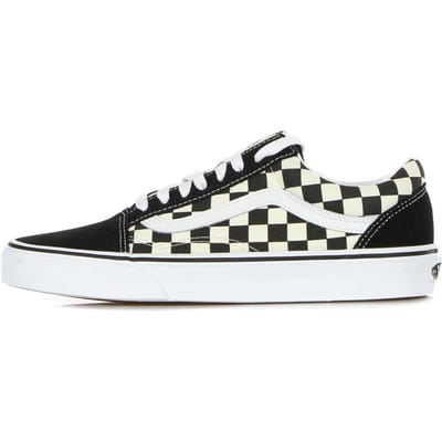 Old Skool Lage herenschoen (primaire ruit) Zwart/wit