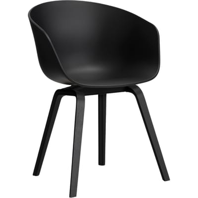 HAY About A Chair AAC 22 - Standaard glijders kunststof - zwarte lak op waterbasis - black 2.0