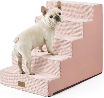 Hondentrap - Huisdier trap - Oude dieren helpen - Extra brede uitvoering - 50 cm hoog - Roze