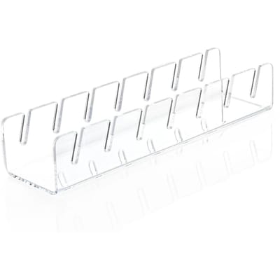 Présentoir à casquettes de baseball à 7 trous, support de chapeau en acrylique transparent durable pour la maison, le rangement de placard, l'organisation des magasins, la décoration blanc