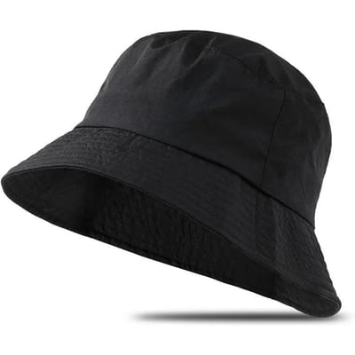 Heren Grote Maat XXL 65cm Bucket Hoeden Plus Maat XL 63cm Zonnehoeden Dames Grote Hoofd Waterdichte Vissersmuts Zomer Zon Bescherming Panama M 54-57cm zwart