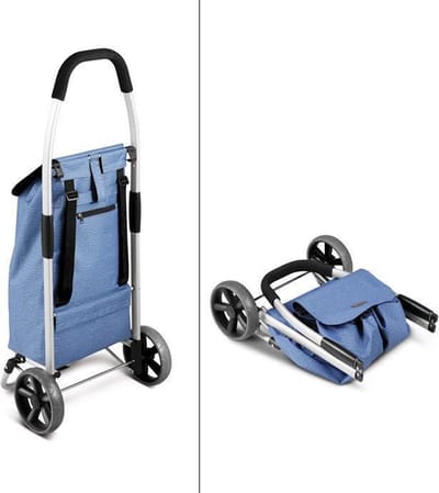 Tescoma Boodschappentrolley Opvouwbaar - 33L - Blauw