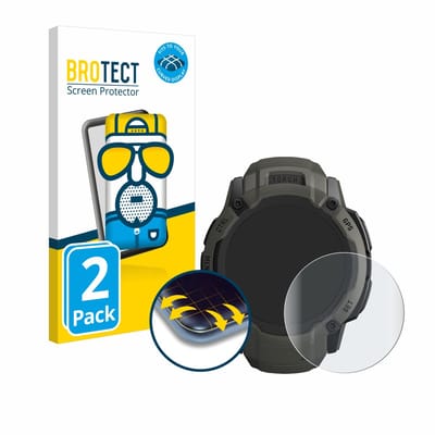 BROTECT - Screenprotector voor Garmin Instinct 2X Solar - Folie Beschermfolie matte volledig dekking 2 Stuks