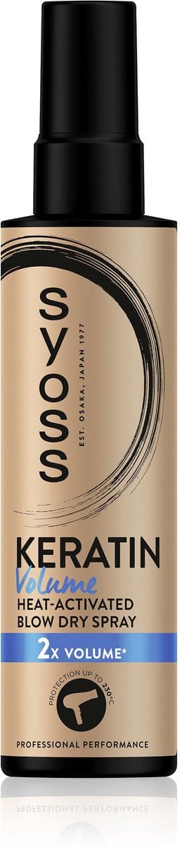 SYOSS Keratine Volume Heatprotection Spray – Haarspray - Hittebescherming - Volume – Anti-pluis - Voordeelverpakking - 6 x 200 ml