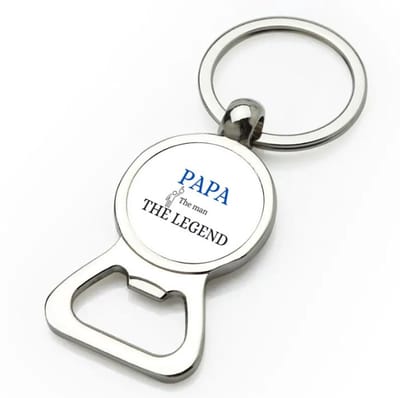 Akyol - papa the man the legend flesopener - Papa - cadeau papa - cadeau - verjaardag papa - vaderdag - 9 bij 3 cm