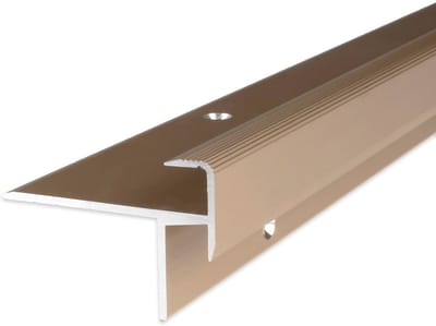 Trapneus voor Laminaat - Geanodiseerd Aluminium - Brons Licht - 10 mm Breed, 8.5 mm Hoog, 1000 mm Lang