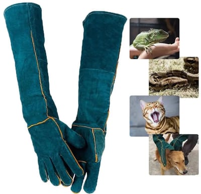 WiseGoods Luxe Huisdier Beschermhandschoenen – Anti-Bijt & Antikras Handschoenen – Geïsoleerd & Slijtvast – Handschoen Leer 60CM