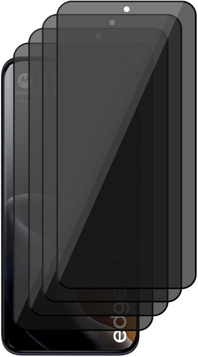 Privacy Screenprotector geschikt voor Motorola Moto Edge 70 Fusion – 4 Stuks – Full Cover Gehard Glas – Anti Inkijk – Privacy Filter