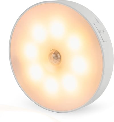 LED Ronde Kastverlichting met Bewegingssensor - Draadloze USB-C Oplaadbare Nachverlichting - Warm Wit 3000K