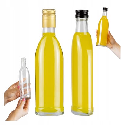 Bimberek Iskra Serie - Glazen Fles - 250 ml - Hoge Kwaliteit Glas - Klassiek Ontwerp
