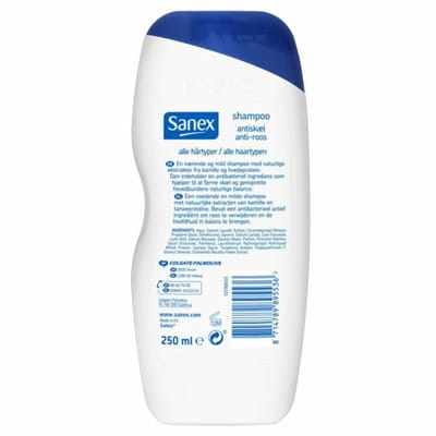 Sanex - Shampoo Anti-Roos - 3 x 250 ml - Voordeelverpakking