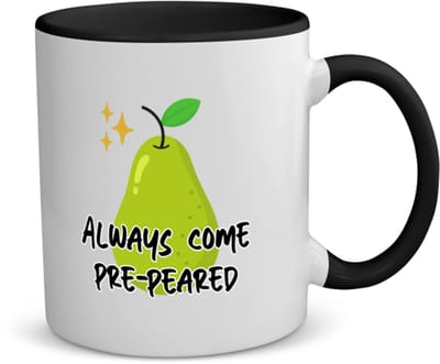 Akyol - collega cadeau koffiemok - theemok - zwart - Collega - leuke cadeau voor een collega - leuke gift - geschenk - met leuke afbeelding - verjaardag - jubileum - peer cadeau - 350 ML inhoud