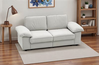 Sweiko 2-zits bank - Opbergruimte - Velvet - Houten frame - Crèmewit