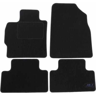 Tapis de Sol Noir Velours - J&J AUTOMOTIVE - Mazda CX-7 2007-2015 - Sur Mesure - Antidérapant - Imperméable noir
