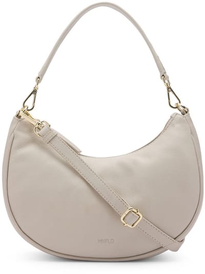 Manfield - Beige leren handtas