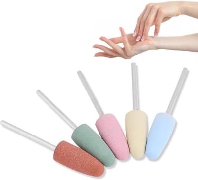 Professionele Manicure Set met 5 Stuks Siliconen Nagelpolijsten en Schuine Boor voor Perfecte Nagelkunst